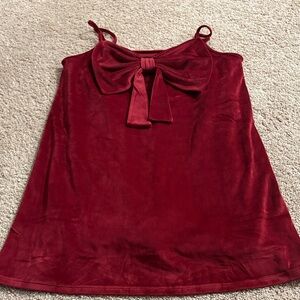 American Eagle Outfitters Red Mini Dress with Bow and built in shorts.